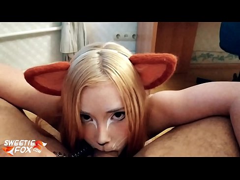 ❤️ Kitsune swallow dick and cum in her mouth ️ Homemade porn at us ️❤